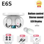 E6S TWS Earphones Wireless Bluetooth V5.1 Headset Noise Cancelling Headsets with Mic Sports Headphones For iPhone Xiaomi Redmi