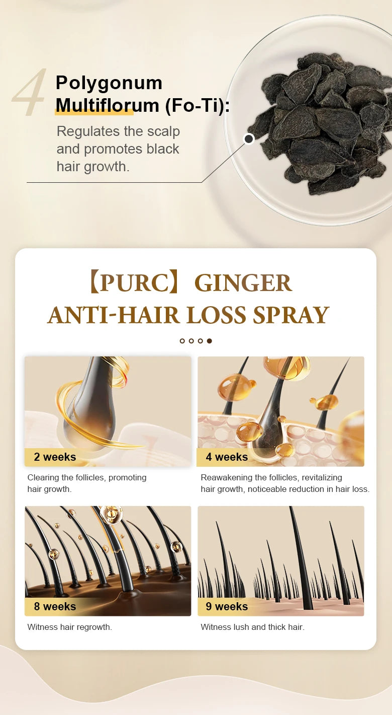 PURC Ginger Hair Growth Products for Men and Women