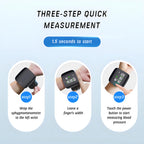 LED Wrist Blood Pressure Monitor Rechargeable English Voice