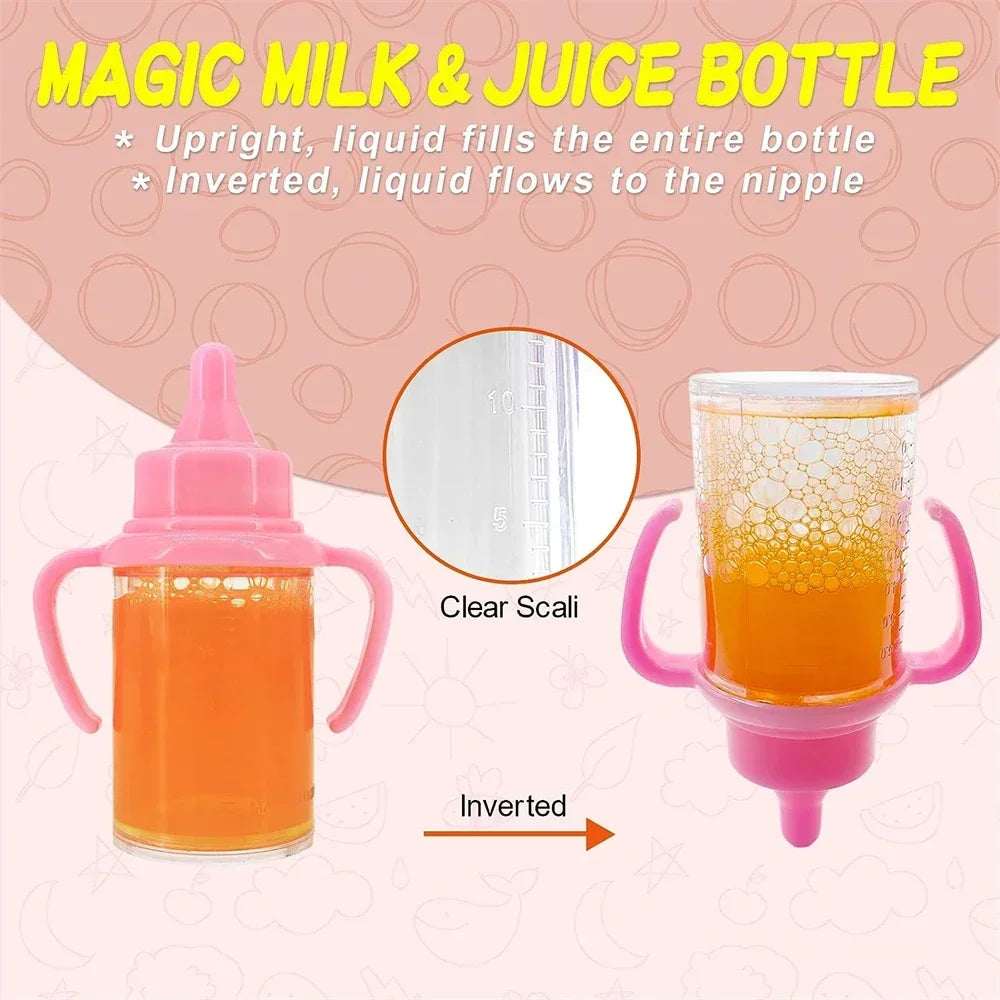 Doll accessories Baby Doll Feeding Bottle Set Baby Care Toy Stroller