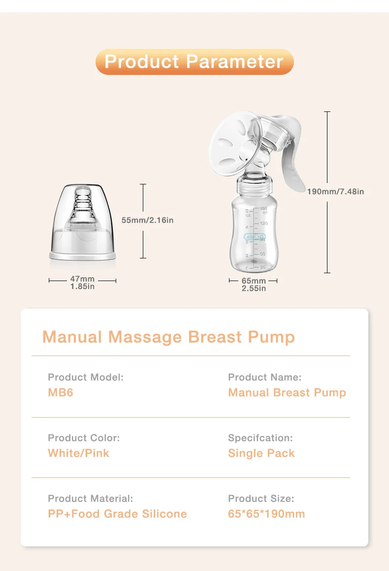 MAMIJOY &nbsp;Breast Pump Baby Nipple Manual