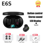 E6S TWS Earphones Wireless Bluetooth V5.1 Headset Noise Cancelling Headsets with Mic Sports Headphones For iPhone Xiaomi Redmi
