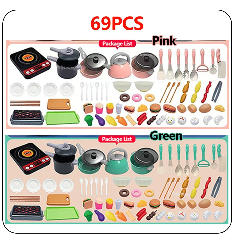 Play Kitchen Accessories Kit with Play Pots