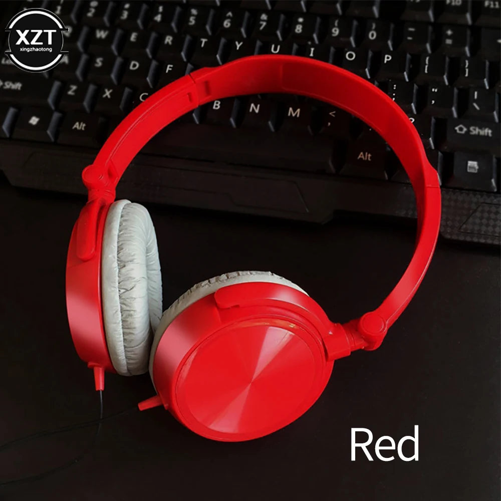 Wired Headphones Over Ear Headsets HD Sound Bass