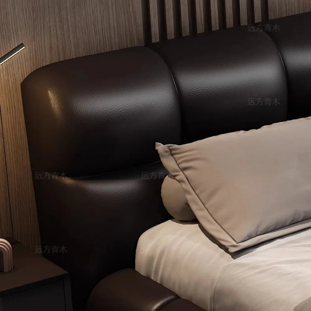 Stylish Minimalist Double Bed Frame Luxury Headboard Nightstands Perfect Modern Boys Bedroom Aesthetic Cama Casal Home Decor