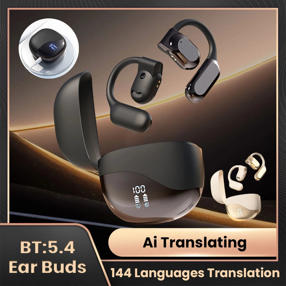 Ai Translating Ear Buds 144 Languages Translation Earbuds in Real-time Language Translator Earphone with BT for Travel Business