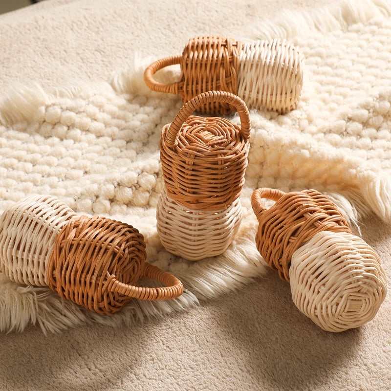 Baby Toys &nbsp;Rattan Pine Bell &nbsp;Wooden Rattan Toys