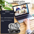 144 Languages AI Translator Earbuds BT5.3 Real-Time Translation Earphones Noise Cancelling Stereo Earhook Sports Headphone
