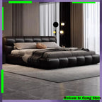 Stylish Minimalist Double Bed Frame Luxury Headboard Nightstands Perfect Modern Boys Bedroom Aesthetic Cama Casal Home Decor