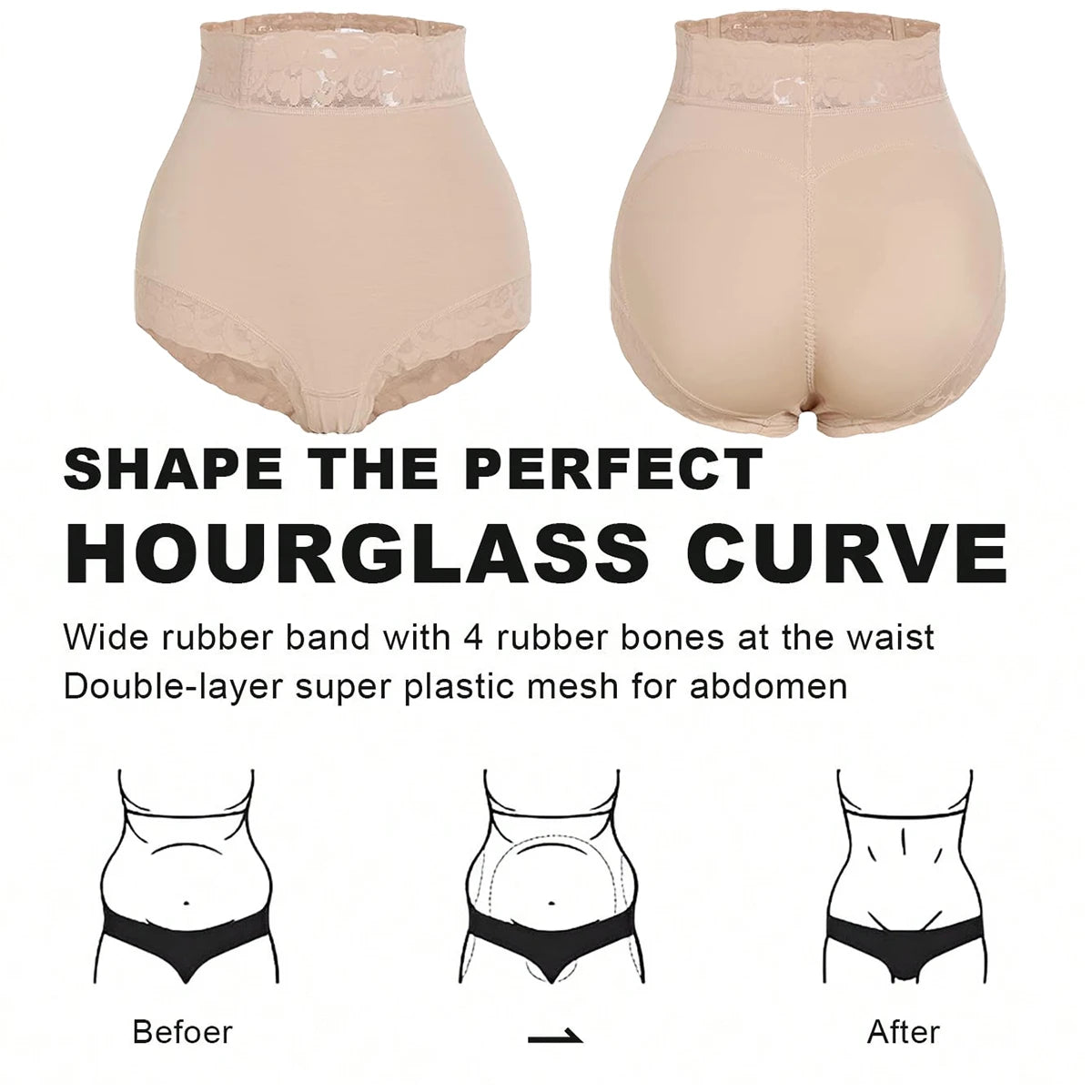 fajas colombianas tummy control butt lifter