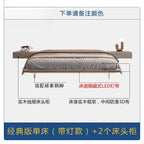 king size bedroom Suspended bed headboard twin wooden Technology cloth twin Double bed frames lamp cama matrimonial furniture