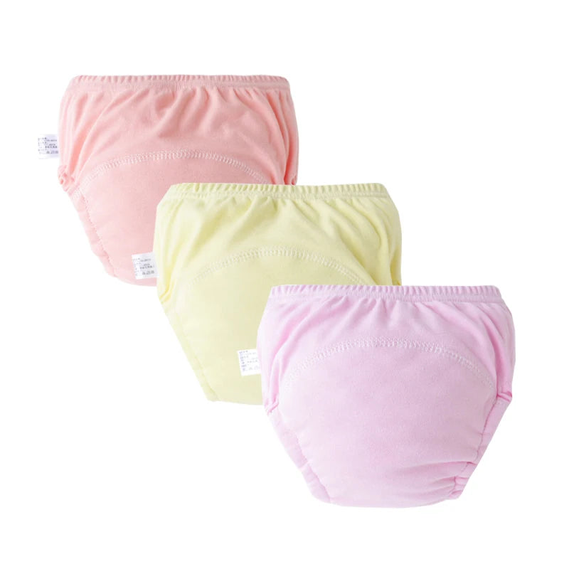 3/6Pcs Baby Diaper Training Pants Kids Underwear for Girls Boys Washable Infant Cloth Diapers Reusable Nappies Toddler Shorts