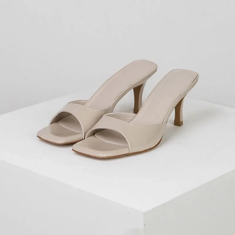 Women Elegant Casual Comfortable Black High Heel Sandals