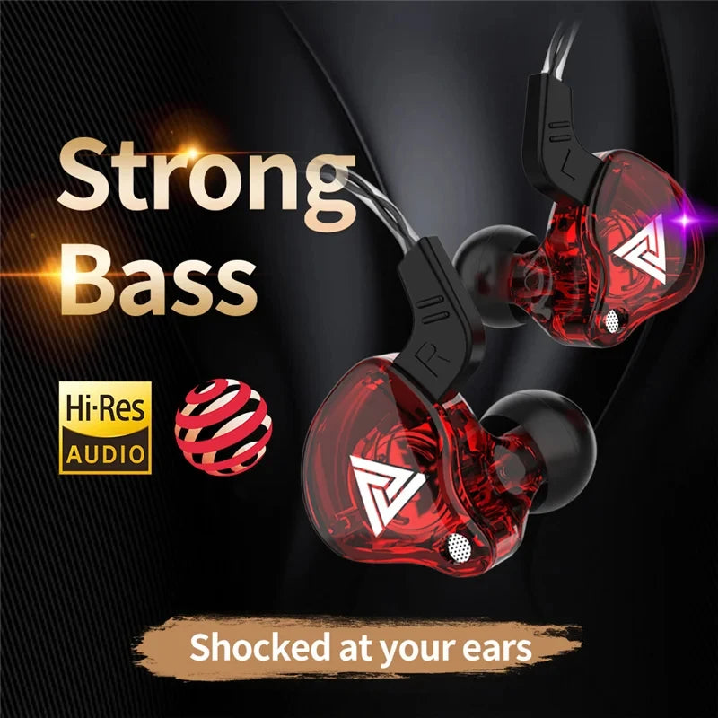 Sports Earphone InEar DrivebyWire with Microphone Extra Bass Cellphone Headset Magic Sound
