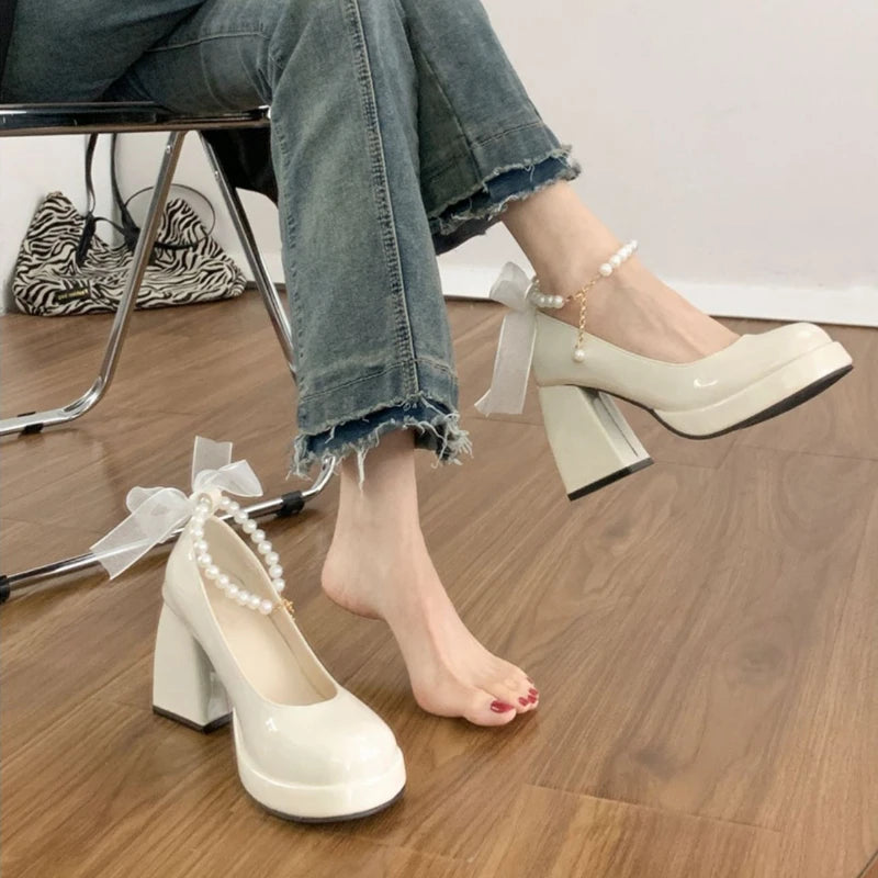 Heel Shoes for Women Retro Party
