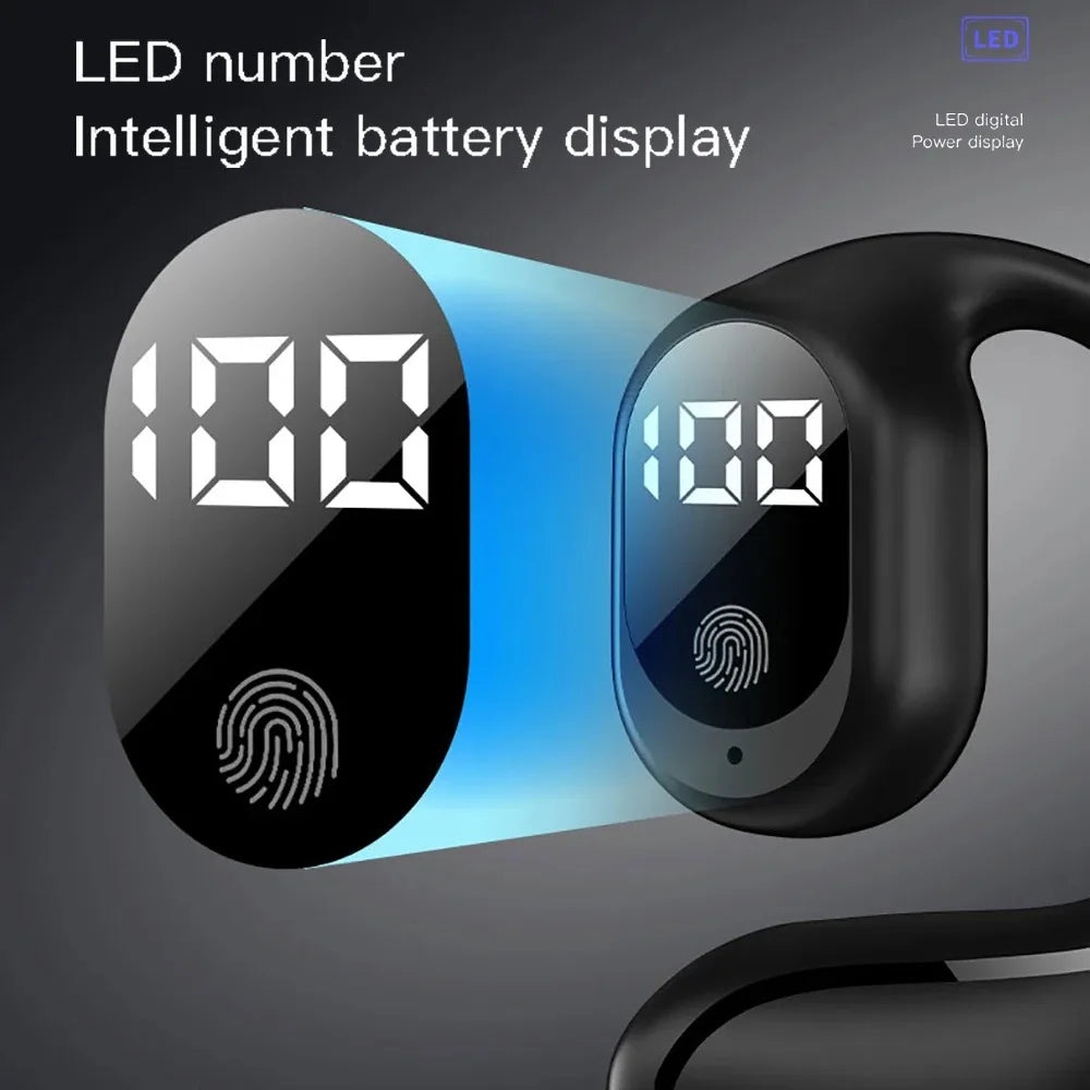 Ear Hook Bluetooth Headphone 5.3 TWS Wireless Earphone HiFi Stereo Noise Reduction Headset Touch Control Waterproof Earbud