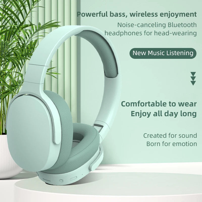 Wireless Headphones Bluetooth 5.1 Over Ear HiFi Stereo Headset True Wireless Sports Earphones Noise Cancelling Gaming Headphones