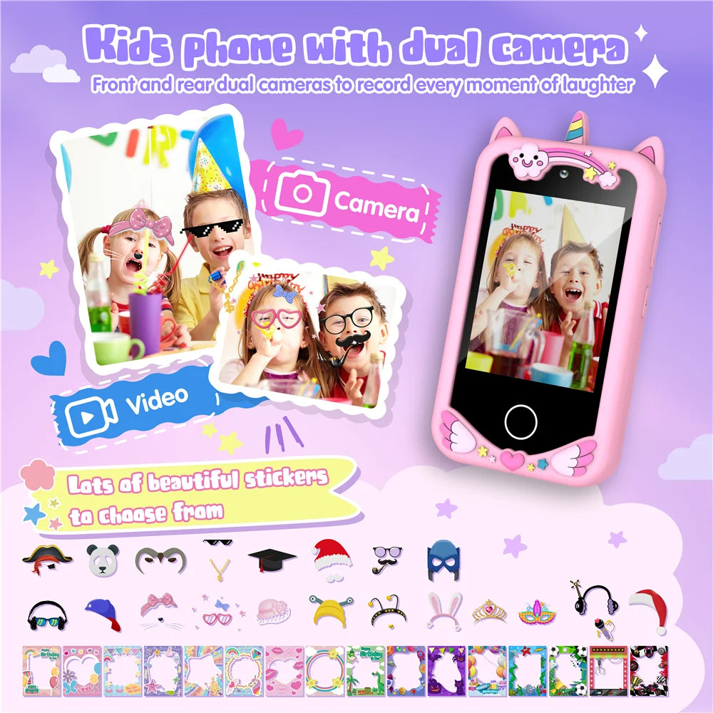 Kids Smart Phone 28 Games 20 Stories Video Music Player